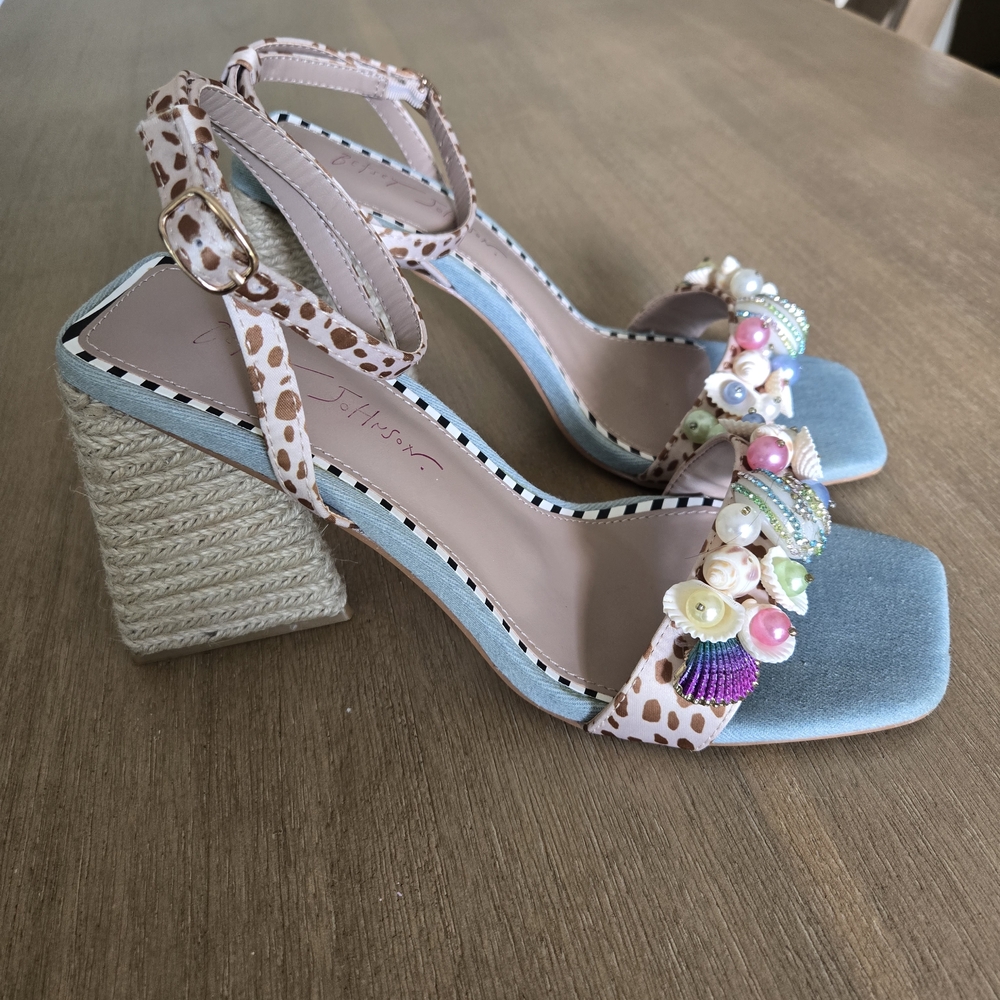 Betsey Johnson Pastel Embellished Heels - Picture 2 of 3